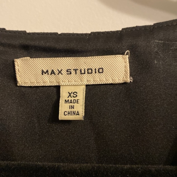 MAX STUDIO Black Pleated Dress - Picture 3 of 5